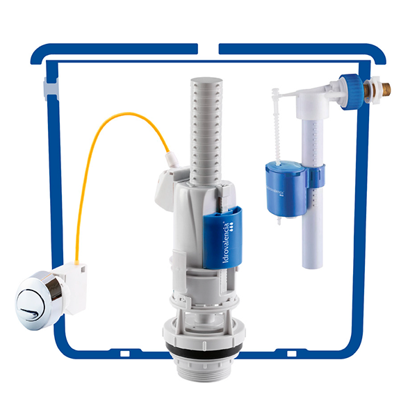 Mecanismo completo de doble pulsador compatible con Roca